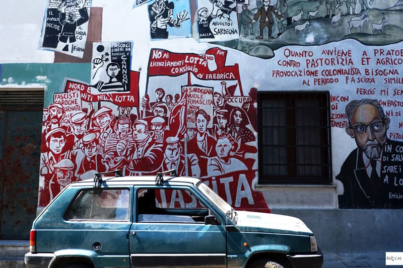 The murals of Orgosolo: Sardinian mural art at its best.